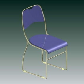 3д модель синего конференц-кресла