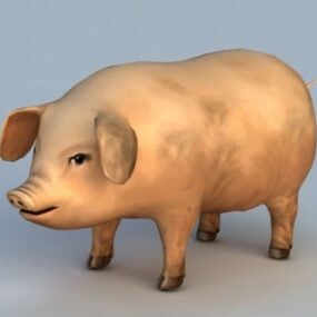 Modelo 3d de porco doméstico