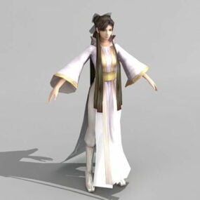 نموذج الفتاة الصينية القديمة ثلاثي الأبعاد