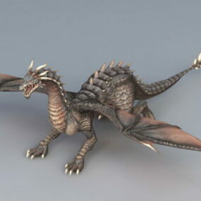 Modelo 3d do dragão Wyvern