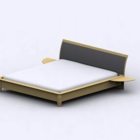 Modern Style Platform Bed 3d model