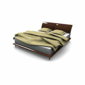 3д модель Современной двуспальной кровати