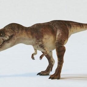 Modelo 3d de dinosaurio tiranosaurio rex