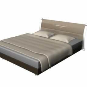 Modelo 3D de cama de plataforma moderna