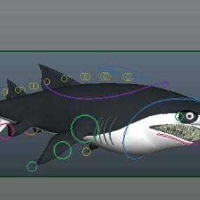 ग्रेट व्हाइट शार्क 3डी मॉडल