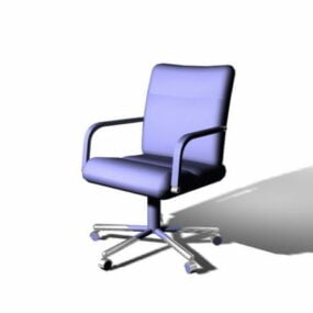 Blauwe bureaustoel 3D-model