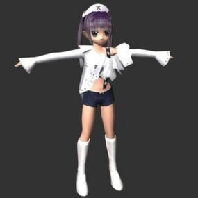 Cute Anime Girl 3d model