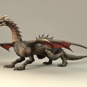 Statue Of Chinese Dragon 3d model