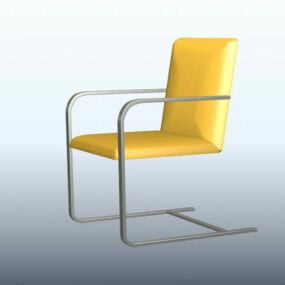 Yellow Cantilever Chair 3d model