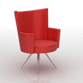Κόκκινη καρέκλα μπανιέρας 3d μοντέλο