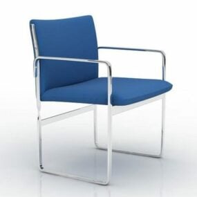 블루 회의 의자 3d 모델