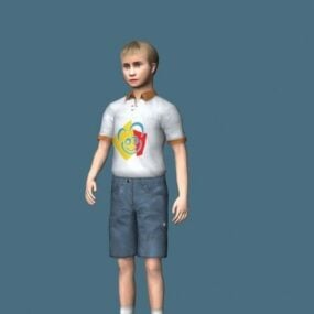 Teenage Boy Rigged Character 3d model