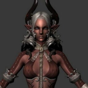 Dark Elf Female Character 3D-malli