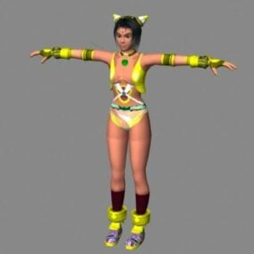 Mô hình 3d nhân vật cô gái Street Fighter