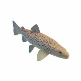 Kahverengi Alabalık Balığı 3d modeli