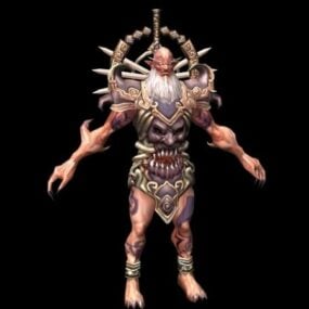 Monstruo guerrero personaje modelo 3d