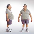 Personaje de dibujos animados hombre gordo