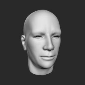Man Head Basemesh Character 3d-modell