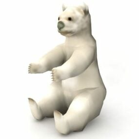 Modello 3d animale dell'orso polare della Russia