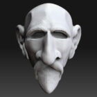 Old Man Head Character