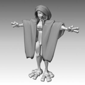 Monsterlijk humanoïde karakter 3D-model