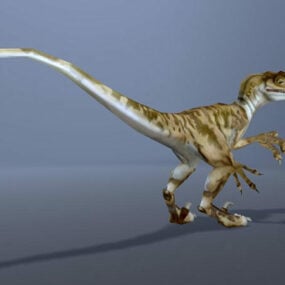 迅猛龙恐龙动物3d模型