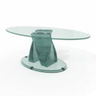 Furniture Oval Glass Table