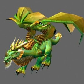 3д модель персонажа Зеленый Дракон