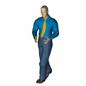 Character Business Man Walking 3d model