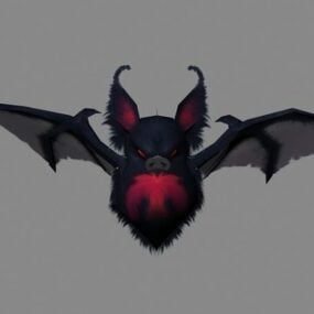 Modelo 3d de personagem de morcego vampiro