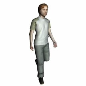Character Young Man Walking 3d model