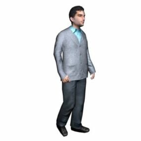 Karaktär affärsman Walking 3d-modell