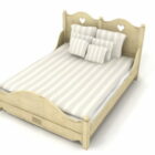 Meble Drewniane łóżko podwójne