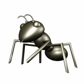 Modelo 3d de brinquedo de formiga preta de desenho animado