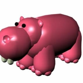 Cartoon Hippo Toy 3d model