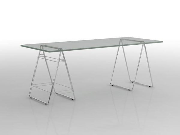 Modern Glass Office Desk Furniture Free 3d Model Max Vray