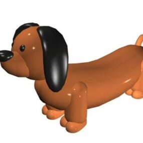 कार्टून कुत्ता खिलौना 3डी मॉडल