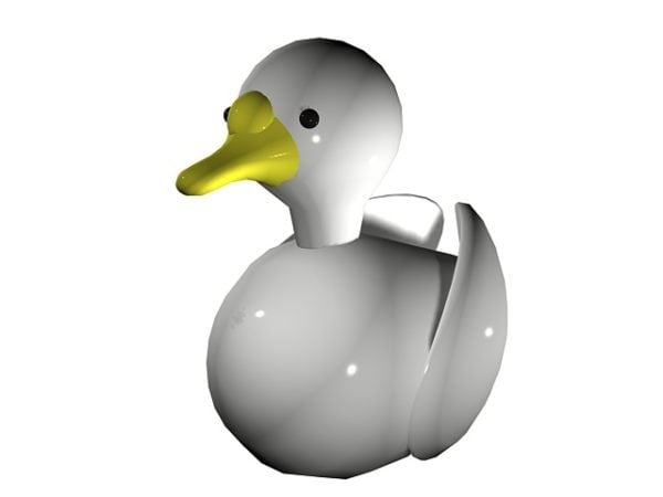 Cartoon White Duck Toy Free 3d Model Max Vray Open3dmodel