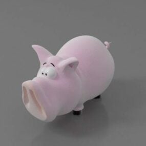 Character Cartoon Pig 3d model