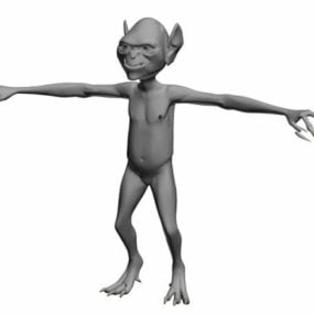 Cartoon Gremlin Character 3d model