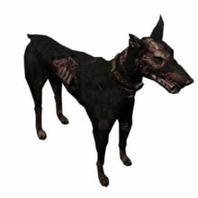 نموذج شخصية الكلب الزومبي ثلاثي الأبعاد