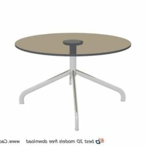 Furniture Round Glass Coffee Table 3d model