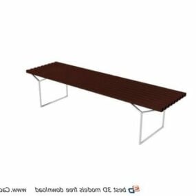 Wood Furniture Garden Bench 3d model