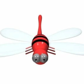 Modello 3d della libellula del fumetto del giocattolo