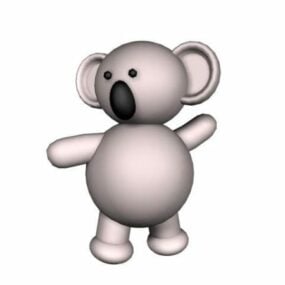 Modello 3d dell'orso sveglio del fumetto del giocattolo