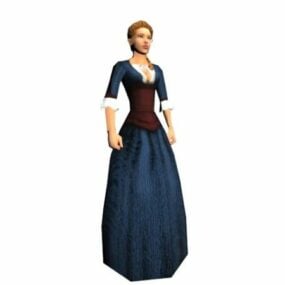 1800s British Lady Character 3d model