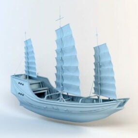 Model 18d Kapal Pedagang Abad kaping 3