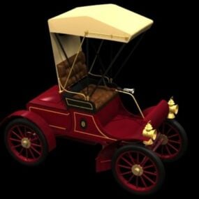 1902 Oldsmobile Curved Dash Runabout 3d 모델