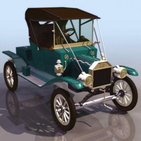 1913 Ford Model T Touring Car 3d модель