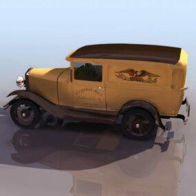 1920s Ford Model A Business Coupe 3d model